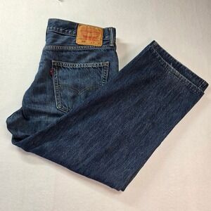 Levi's 505 Men's Straight Fit Jeans 34x30 (23 alterted) Medium Wash Denim